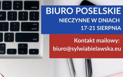 Biuro Poselskie nieczynne